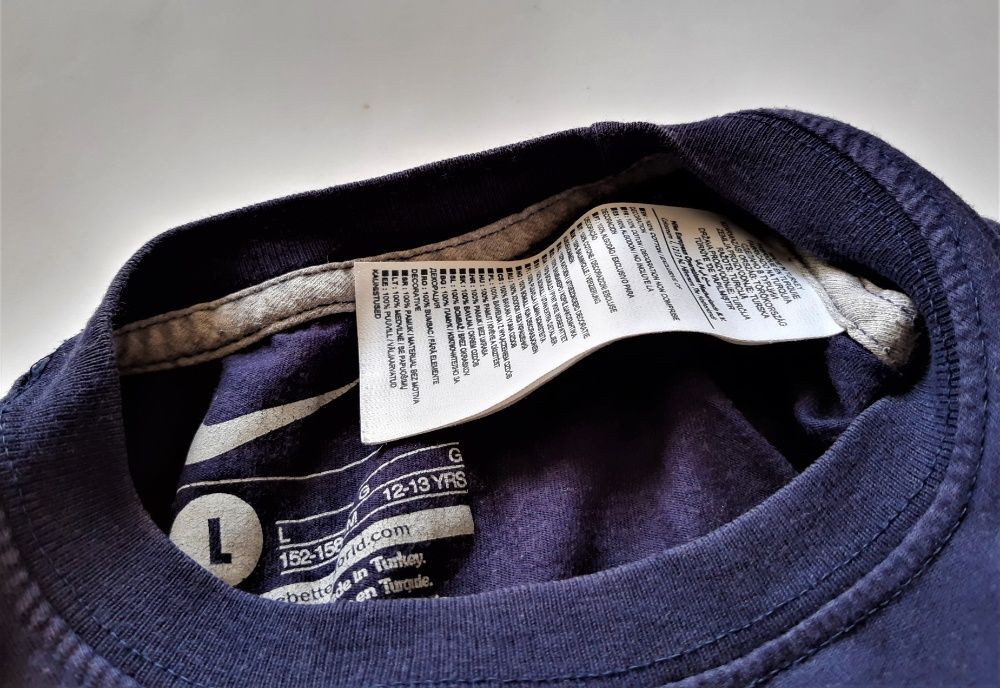 Nike T-shirt Koszulka Granatowa Logo 100% Bawełna