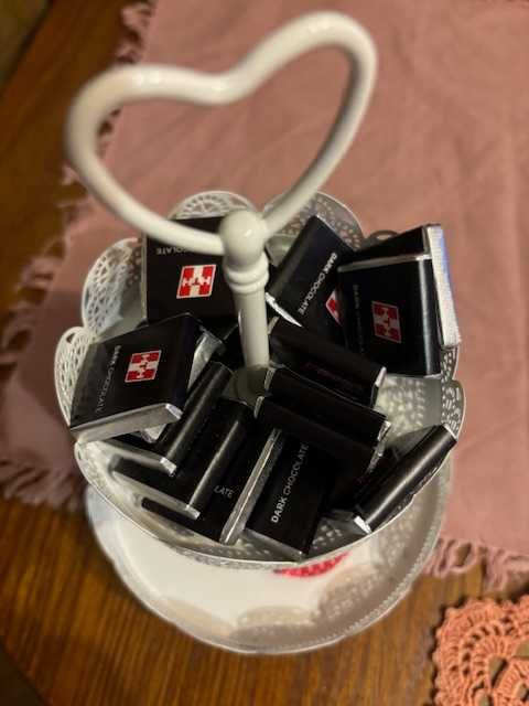 Patera do cukierków Biała koronkowa