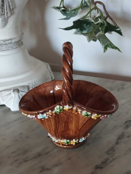 Cesto Cerâmica Itália - Artesanal