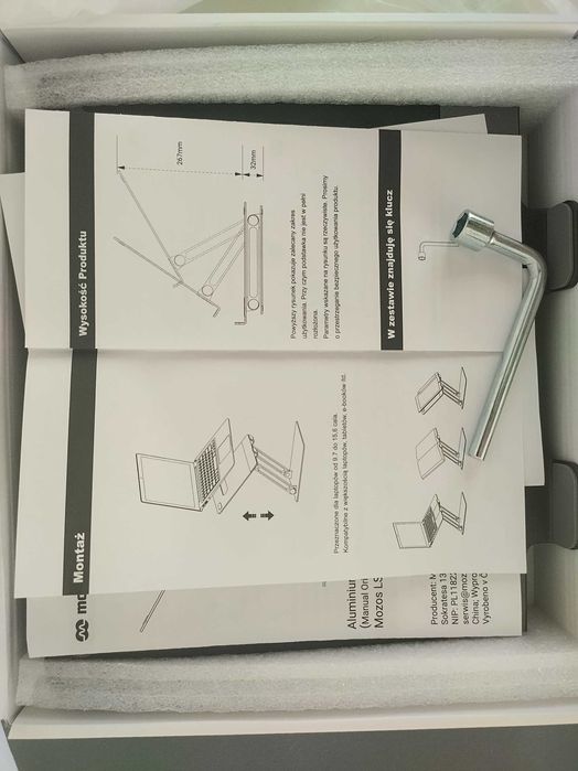 NOWA! Aluminiowa podstawka pod laptopa Mozos (LS1/LS2) 9.7-15.6"