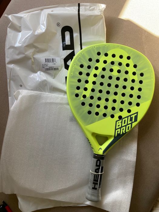 Raquete de Padel HEAD Bolt Pro com pack de 3 bolas head Pro + (NOVO)