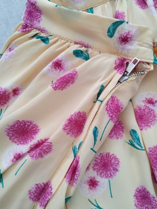 Bluzka spódnica komplet żorżeta jedwab garsonka