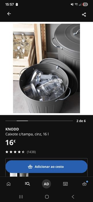 KNOD cesto com tampa IKEA