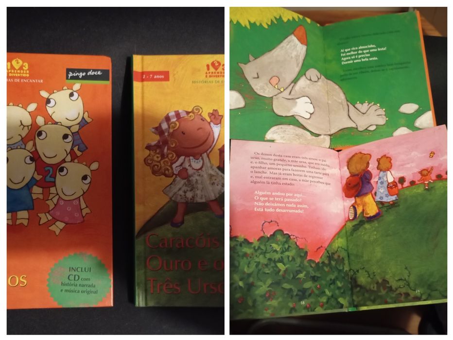Livros de contos infantis com CD