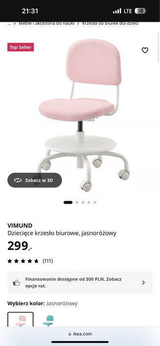 Krzeselko Ikea dxieciece Vimund