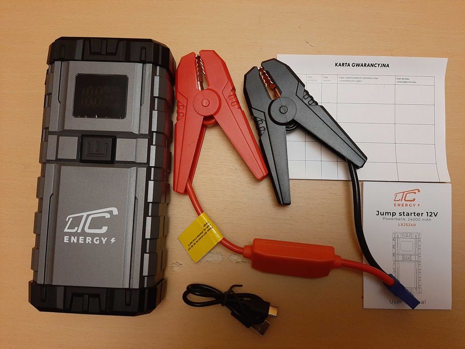 Nowy Powerbank 2400 mAh Starter Boster Jump LTC rozruchowy latarka LED