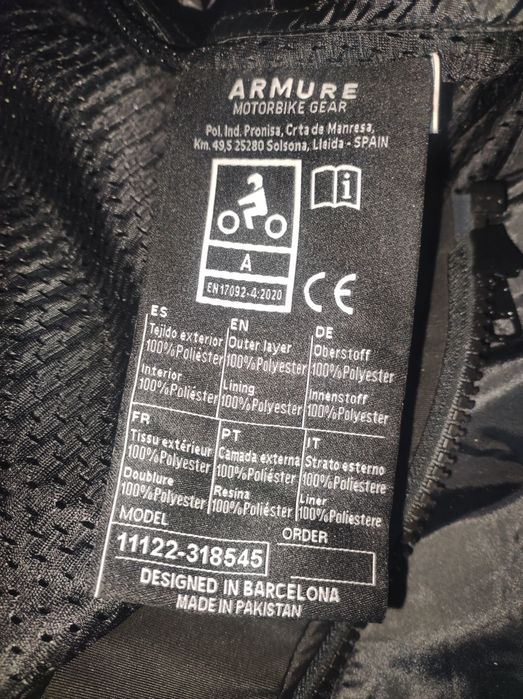 Casaco Motard Armure de senhora verde oliva tamanho M -38