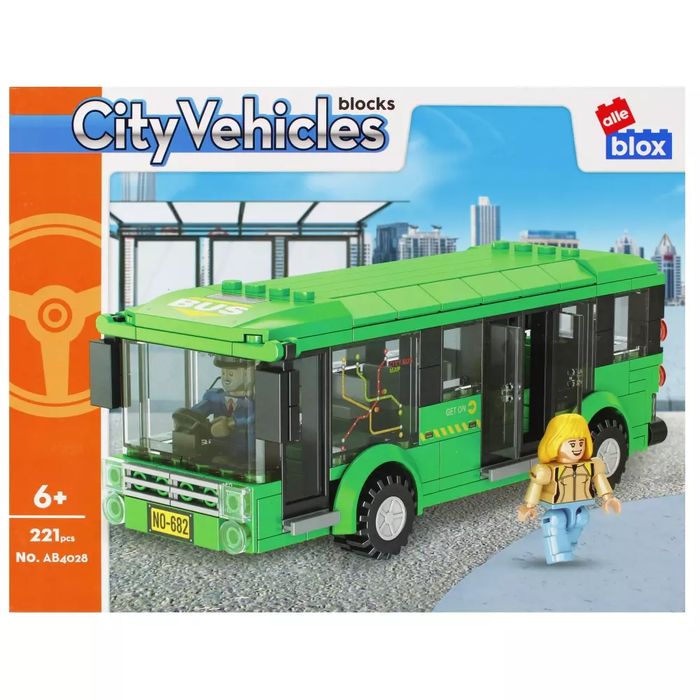 Klocki Konstrukcyjne Alleblox City 221El 34X27X6 Bus P. Alleblox. Nowy Produkt