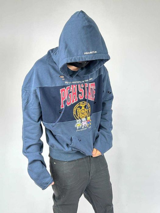 Project GR Grailz худі худи синяя кофта синя distressed opium y2k S M