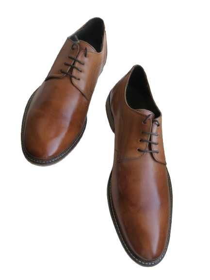 Мужские кожаные туфли. greenwood. размер 43. коричневые.