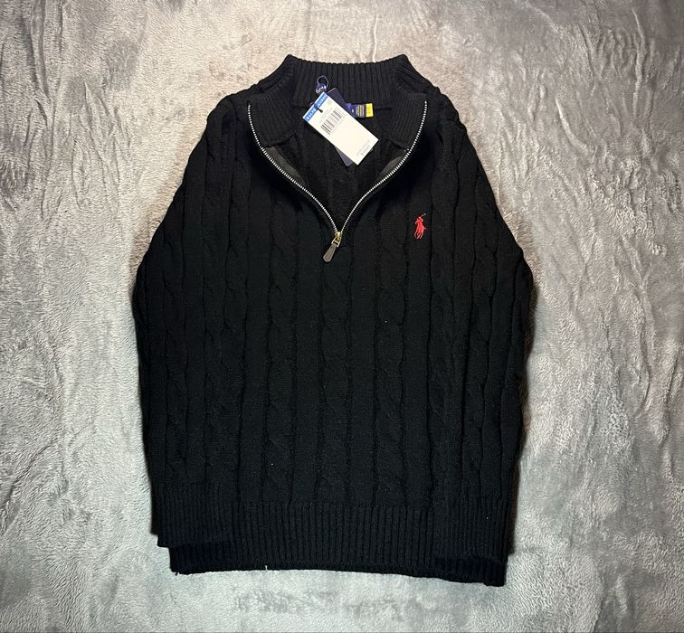 Sweater Polo Ralph Lauren Quarter-Zip – Preta (Nova)