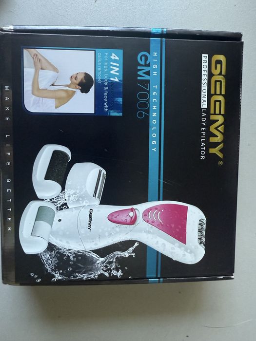 Епілятор Gemei GM-7006 бездротовий з насадками тример і пемза