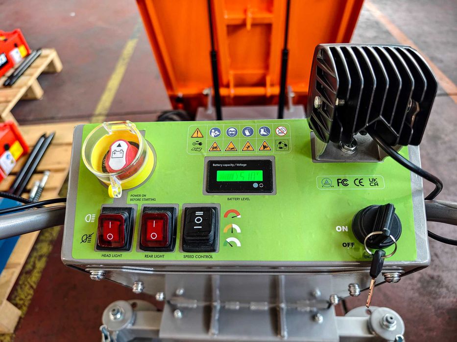 Mini Dumper elétrico 1000W - XE500F - caixa basculante manual 500kg