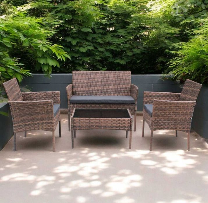 ZESTAW MEBLI OGRODOWYCH / 3 KOLORY /Technorattan/ 4 osobowy / 4 kolory