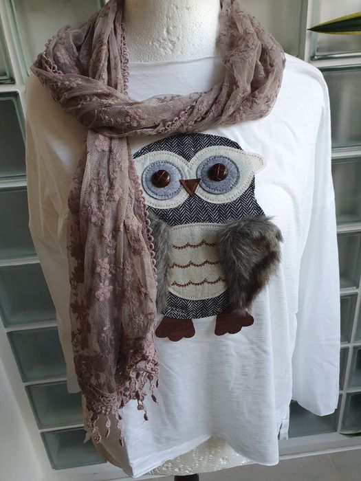 Szal pudrowy róż, mgiełka