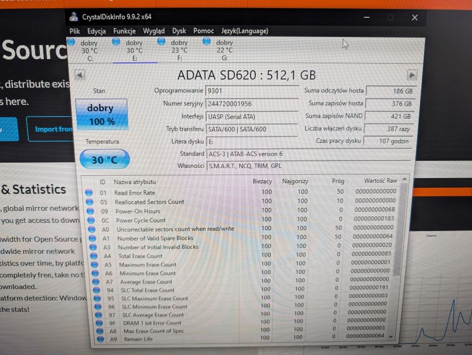 Ssd Adata sd620 512gb