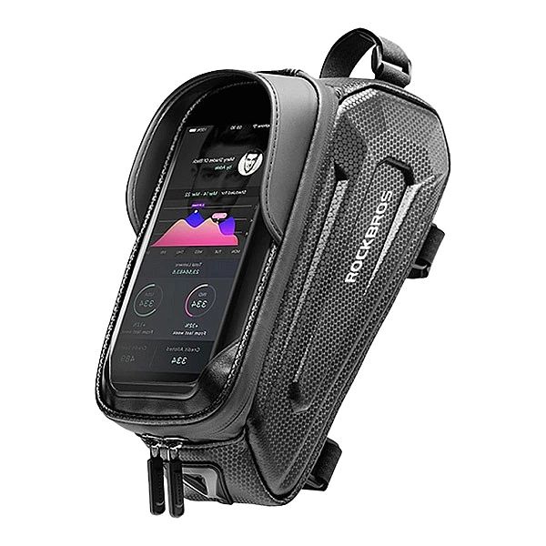 Sakwa rowerowa Rockbros B68-1 na ramę pancerna na telefon 1.5l - czarn