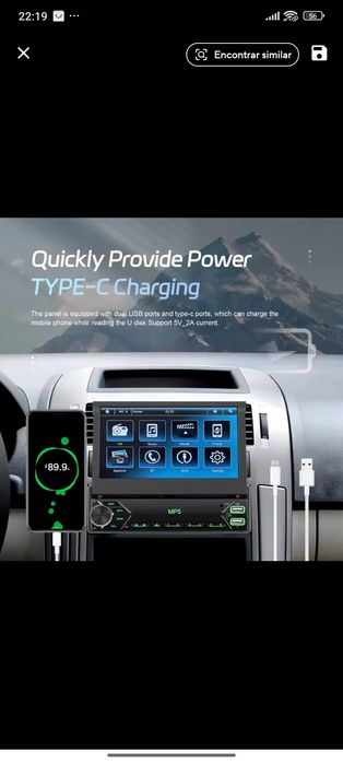 Rádio TOP 1DIN com bluetooth