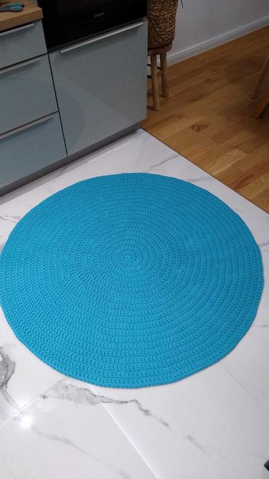Dywan okrągły bawełniany handamde, ze sznurka bawełnianego