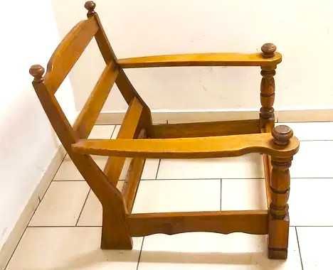 fotel Puchała drewniany UNIKAT TRANSPORT GRATIS skarby PRL