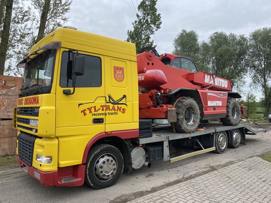 Usługi transportowe maszyn rolniczych i budowlanych laweta transport