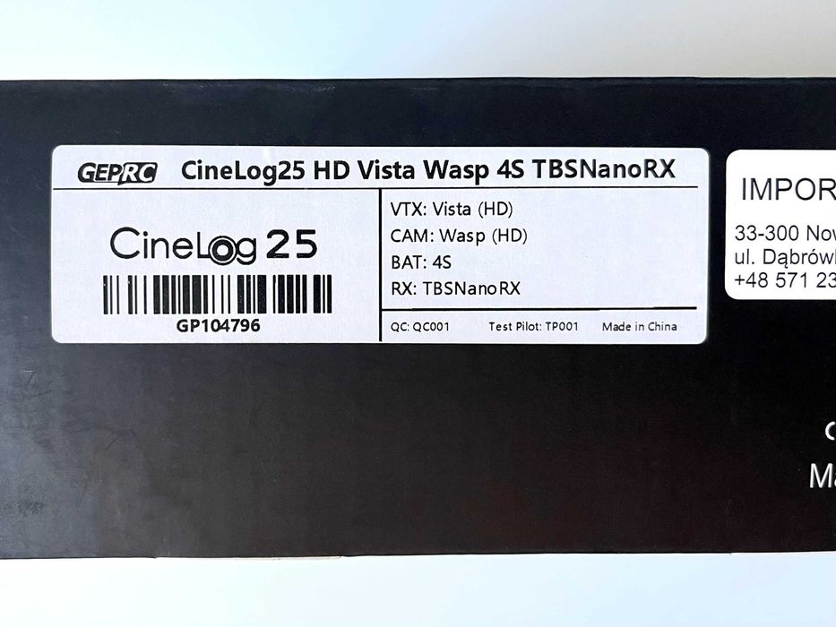 Dron FPV GEPRC CineLog25 HD 4S, NOWY - FV 23% VAT