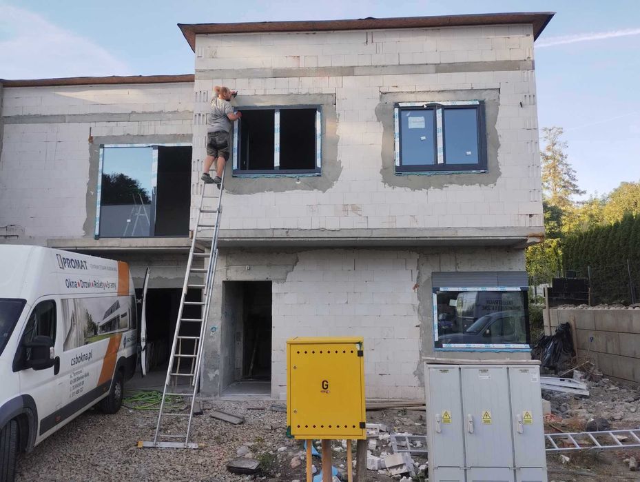 Konstrukcje żelbetowe, budowa domów, stany surowe otwarte