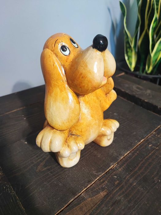 Ceramiczna figurka psa Vintage