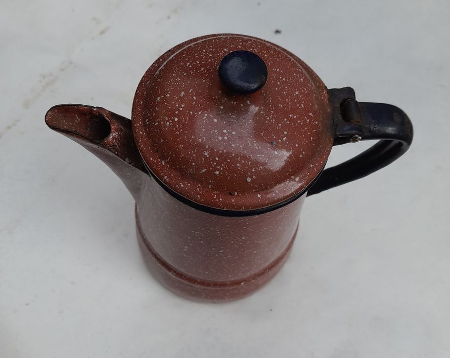 Vintage cafeteira esmalte anos 40