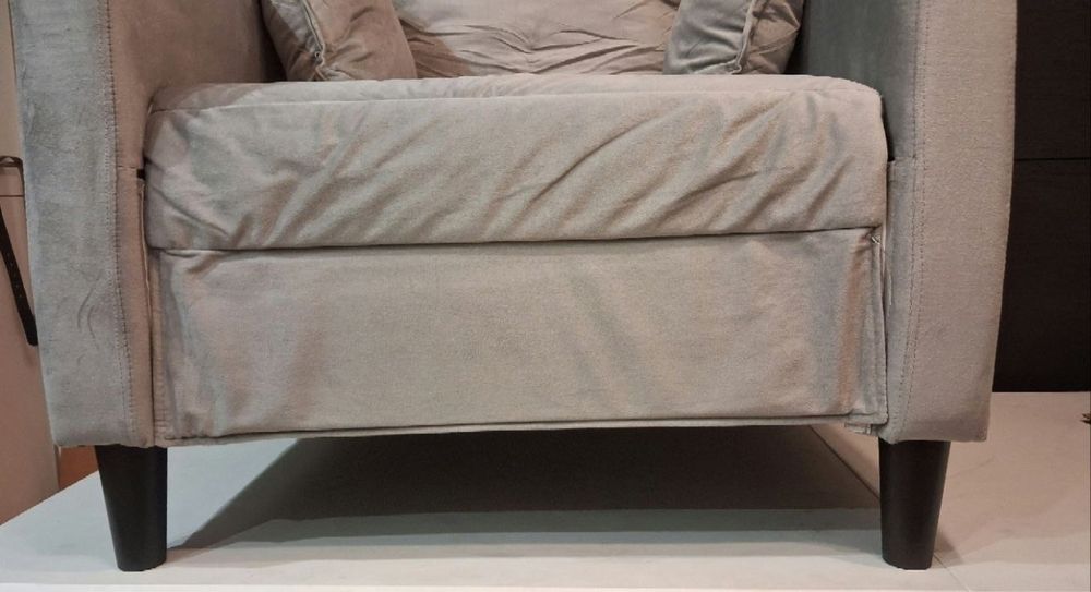 fotel sofa aksamitowa