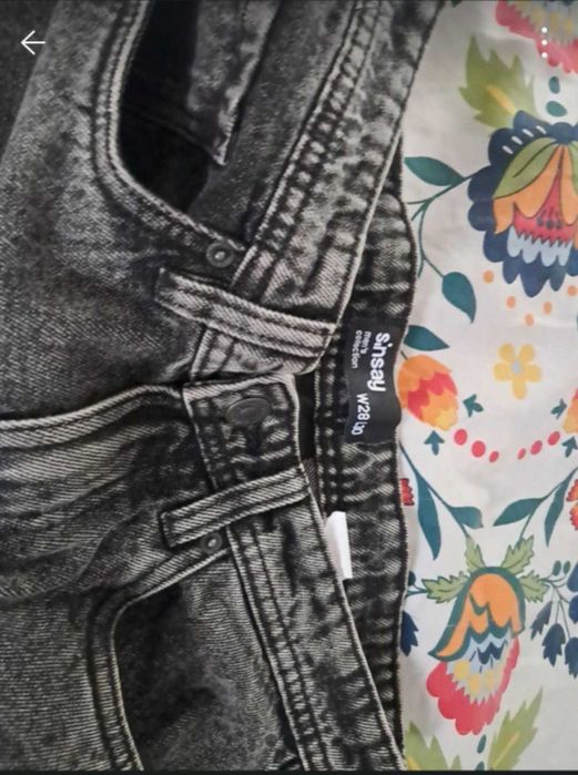 Spodnie jeans Sinsay czarne