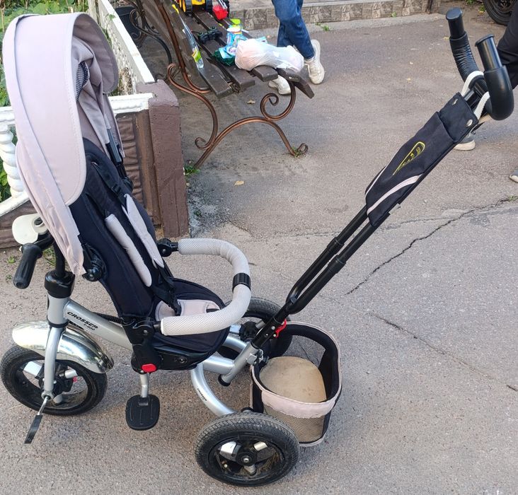 Велосипед з батьківською ручкою, тоьохколісний