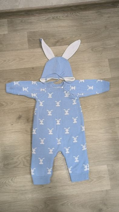 В'язаний ромпер зайчик