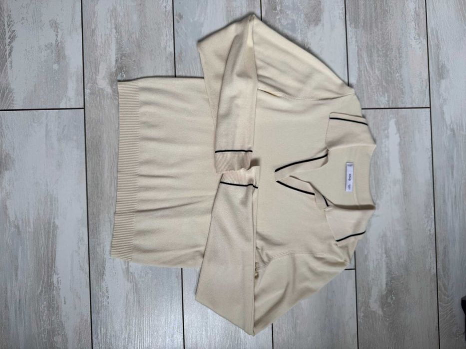 Mango жіночий молочний джемпер поло М