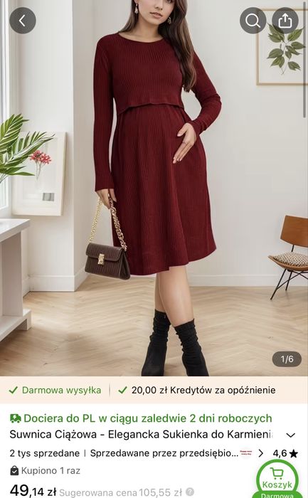 Suknia ciążowa nowa rozmiar S