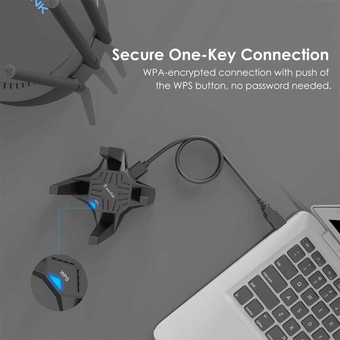 WAVLINK Ruter WiFi USB 3.0, bezprzewodowy adapter sieciowy