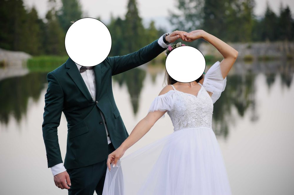Suknia ślubna z rękawkami