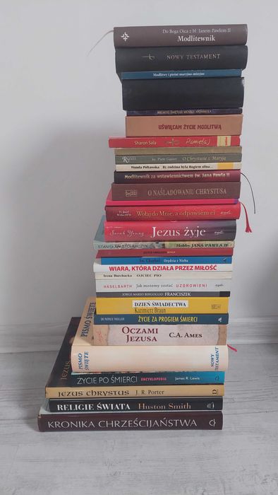 Zestaw książek w tematyce religii - wyprzedaż biblioteczki domowej | Lista w opisie