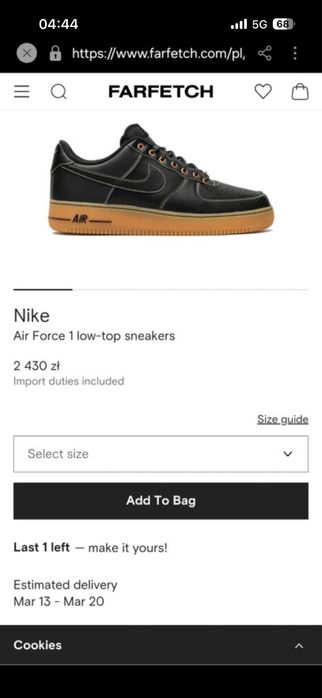Nike Air Force 1 low buty sportowe 42