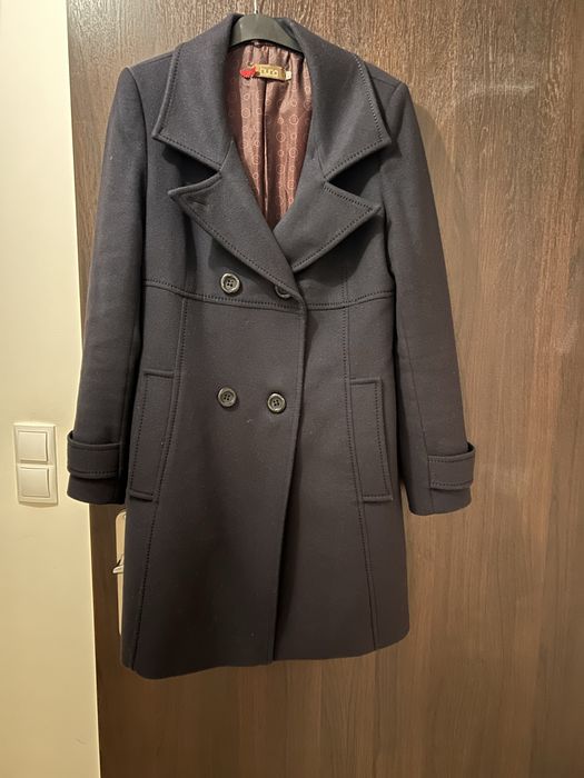 Plaszcz damski zimowy dwurzędowy elegancki 40/42 huna