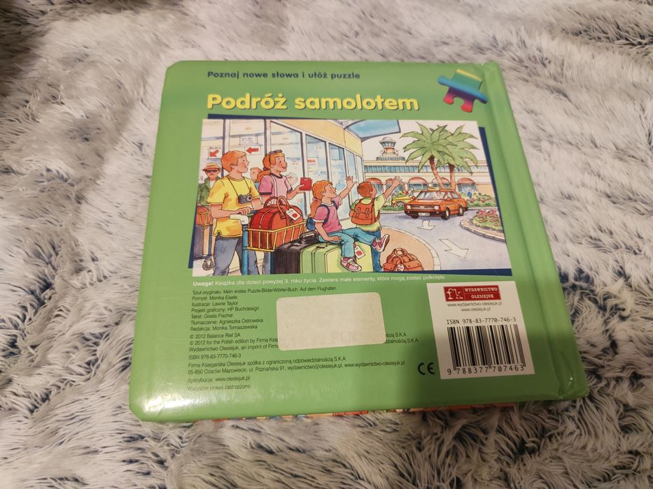 Książeczka z puzzlami podróż samolotem