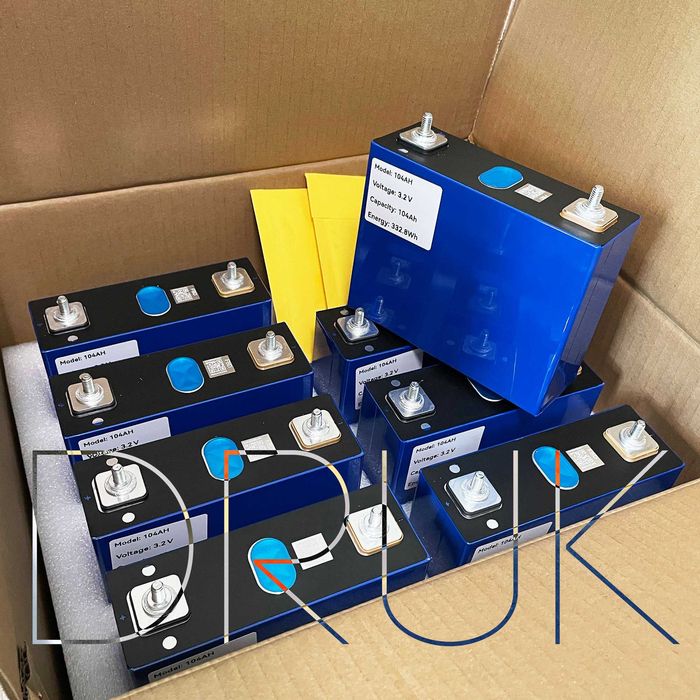 LiFePO4 105Ah (104Ah) Нові Комірки Gotion Акумулятори Залізофосфатні класу 105 Аг IFP53148115 Grade A. Перемички і гайки в комплекті.