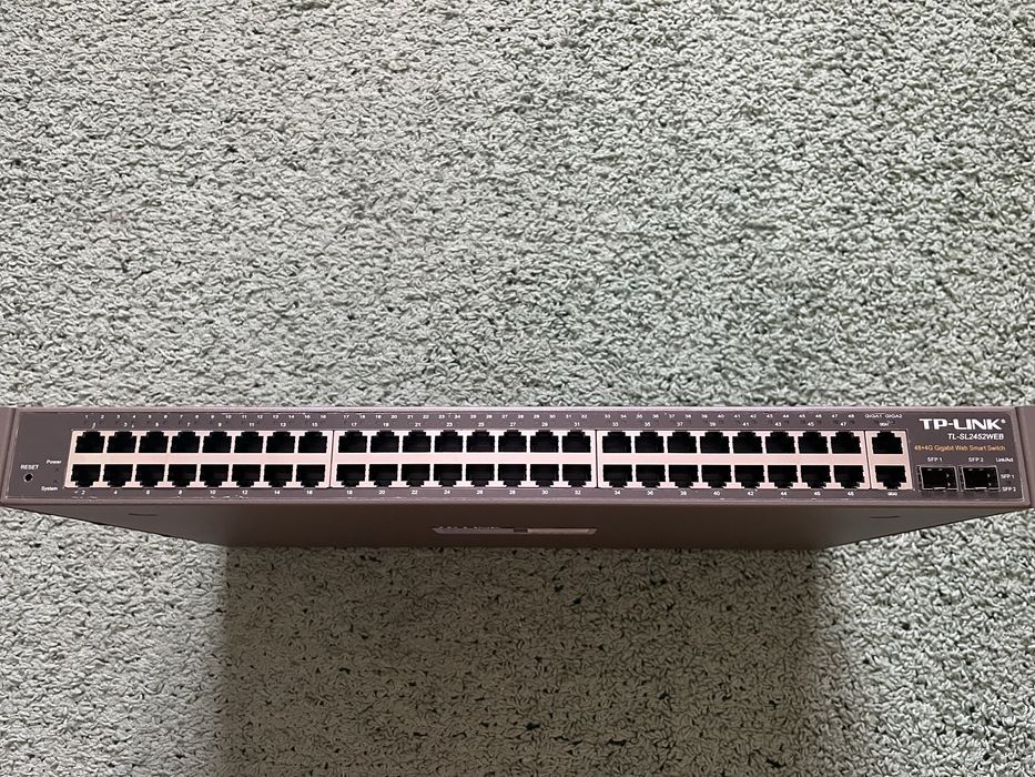 Керований Комутатор / Світч TP-Link TL-SL2452WEB. 48× 10/100 Mbps, 4× Gigabit RJ-45