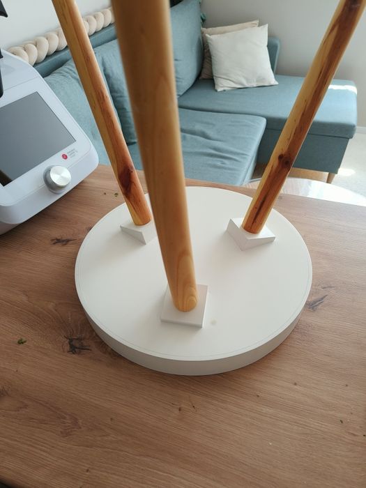 Stolik nocny biały etażerka