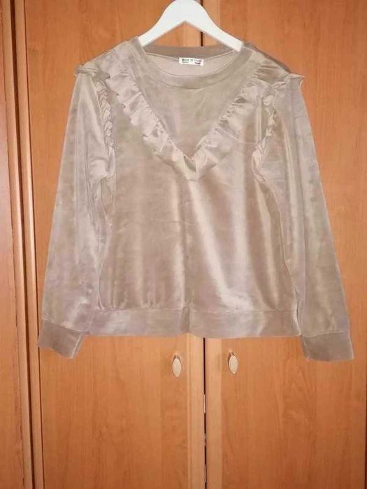 Bluza welurowa, Nowa, rozmiar L