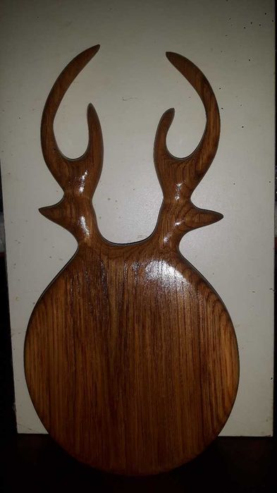 Deska dębowa poroże jelenia rękodzieło