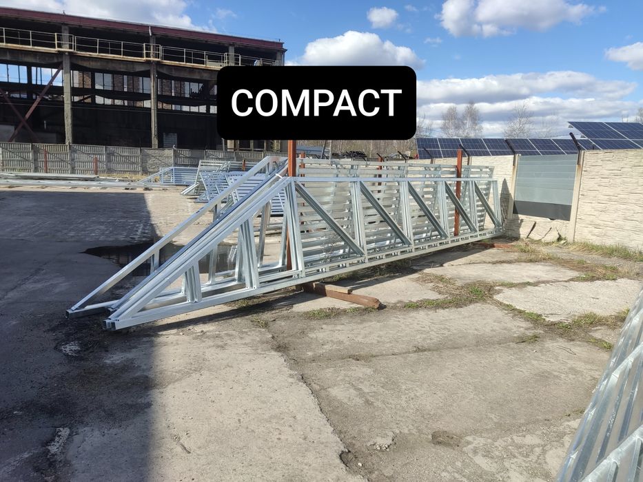 Brama przesuwna 4m Farmhouse, Ocynk ogniowy+RAL, 5m, 6m