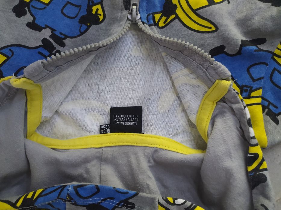 Minionki bluza rozpinana z kapturem 92 cm