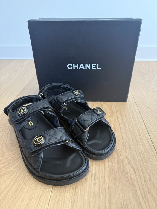 Skórzane sandały CHANEL