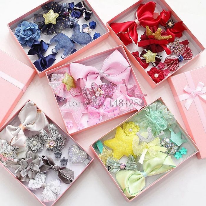 Заколки,резинки,набор детский для девочек 24 шт.,украшения, аксесуари